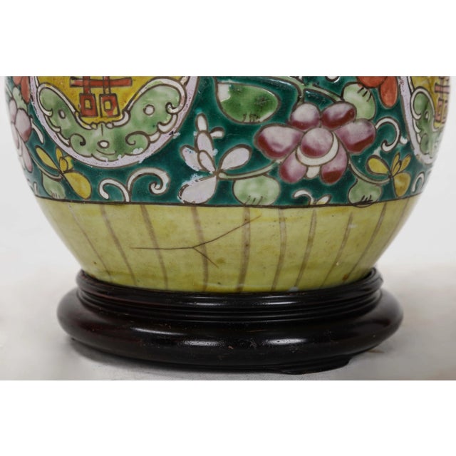 19th Century Antique Asian Porcelain Lamp For Sale - Image 9 of 10