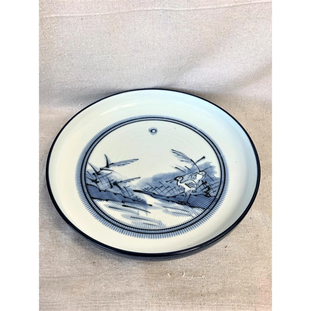 Vintage Japanese Blue & White Art Bowl For Sale - Image 10 of 10