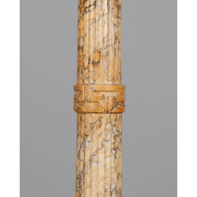 Italian Carved Alabaster Column Pedestal, Circa 1900 For Sale - Image 11 of 13