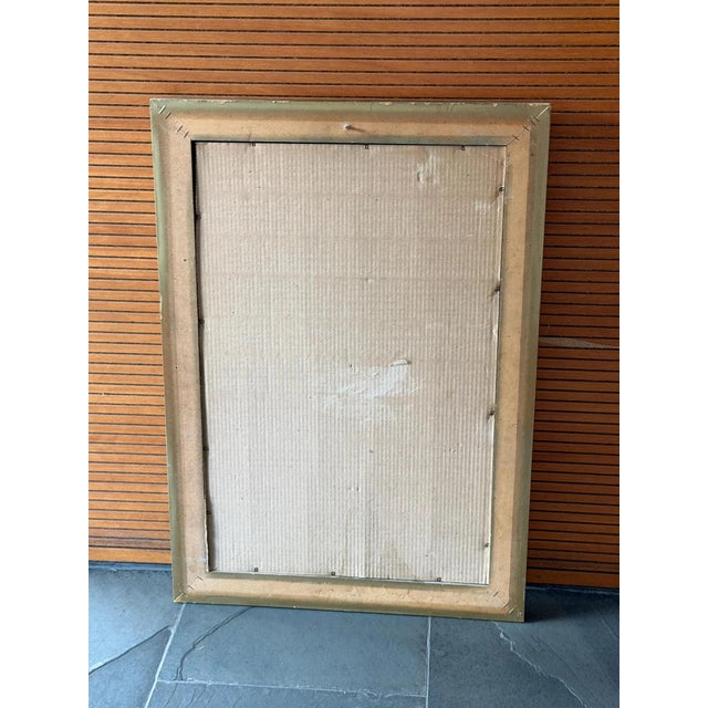 Venetian Wall Mirror with Beveled Glass and Brass Accents, 1970s For Sale - Image 10 of 11