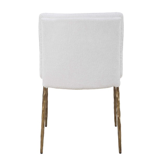 Ascend Textured White Dining Chair For Sale - Image 6 of 9
