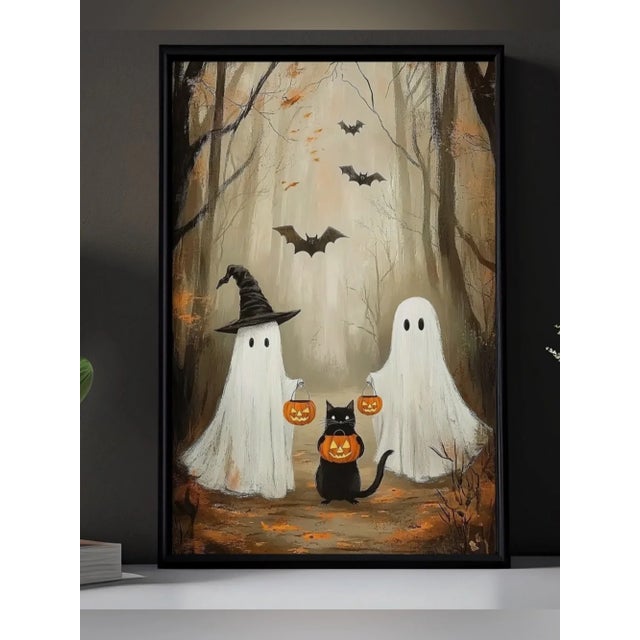 Bring spooky‑cute charm to your fall décor with this 8x10" Halloween Ghost Art Print. This premium illustration features...
