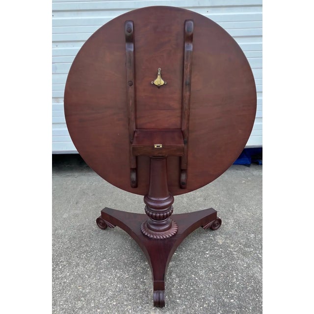 Wood 19th Century English Regency Mahogany Center Table For Sale - Image 7 of 7
