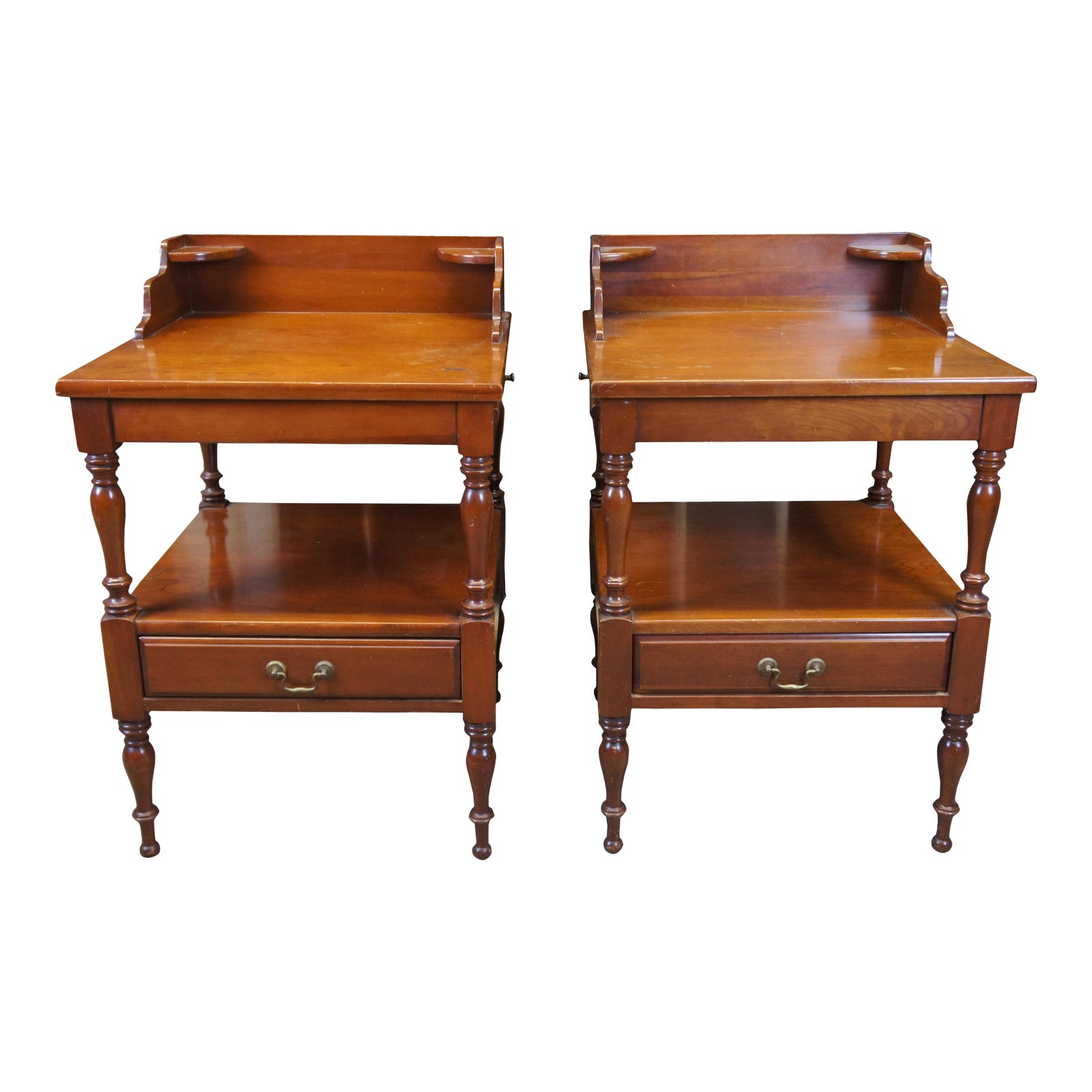 1950s Empire Furniture Co MidCentury Colonial Style Cherry End Side