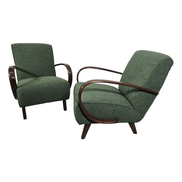 Lounge Chairs by Jindrich Halabala, 1940s, Set of 2 For Sale