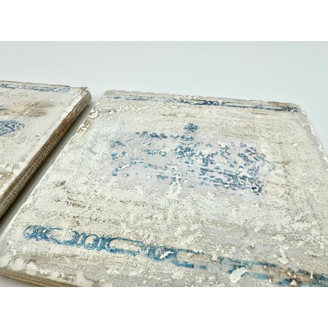 Vintage Italian Tile Selci Del Montefeliro Hot Plate, a Pair For Sale - Image 4 of 12