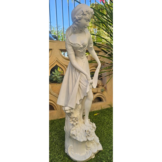 Domenico Poloniato Large White Glazed Ceramic Figure of a Woman, Italy, circa 1960 A substantial mid-century Italian...