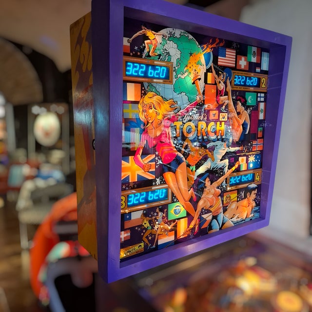 The Gottlieb "TORCH" electronic pinball machine is a rare and sought-after vintage piece, manufactured in 1980 and...