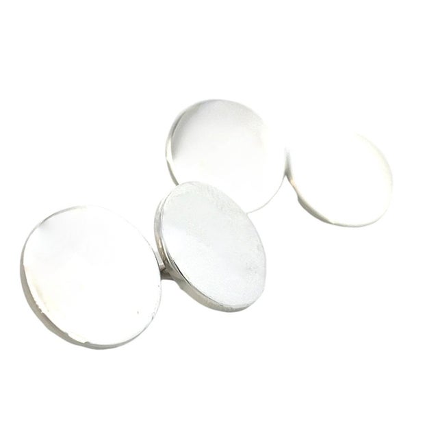 Contemporary Late 20th Century Tiffany & Co Estate Cufflinks Silver, A Pair For Sale - Image 3 of 10