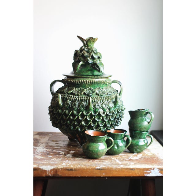 1970s Green Ponchero (Pineapple Punch Bowl) by Hilario Alejos Madrigal