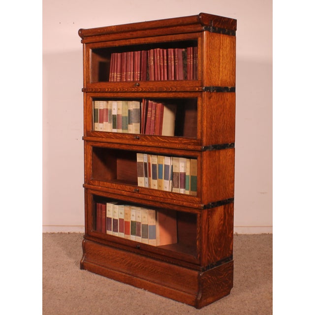 Bookcase in Oak from Globe Wernicke, Set of 4 For Sale - Image 9 of 10