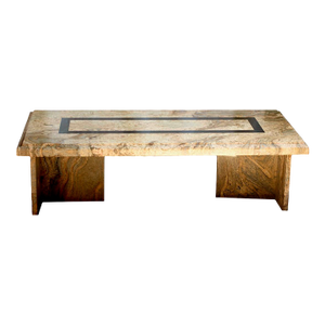 1970s Granite Coffee Table With Graphic Inlay