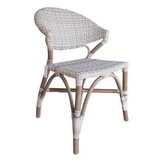 Interlude Home Inc. Resin Wicker and Wood Dining Chair For Sale