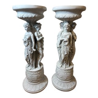Vintage Three Graces Pedestals, a Pair For Sale