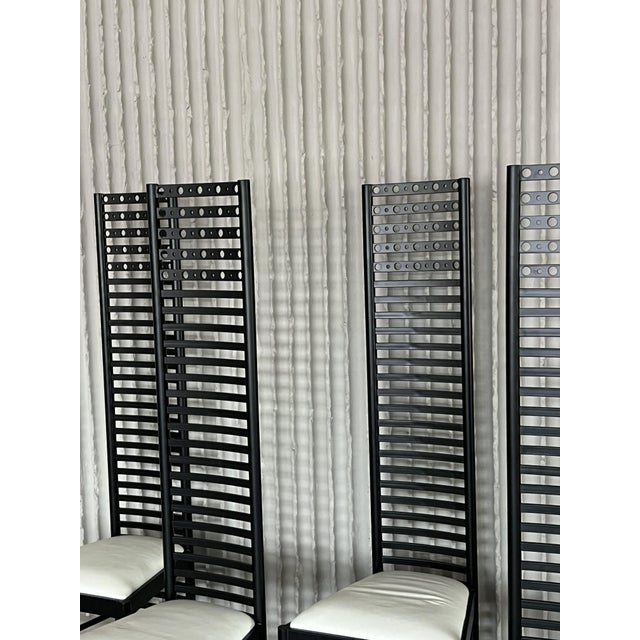 1980s Vintage Steel Dining Chairs, 1980s, Set of 4 For Sale - Image 5 of 9