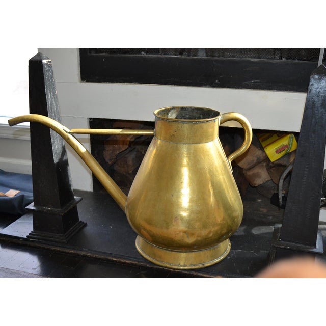 19th Century French Large Brass Watering Can Chairish