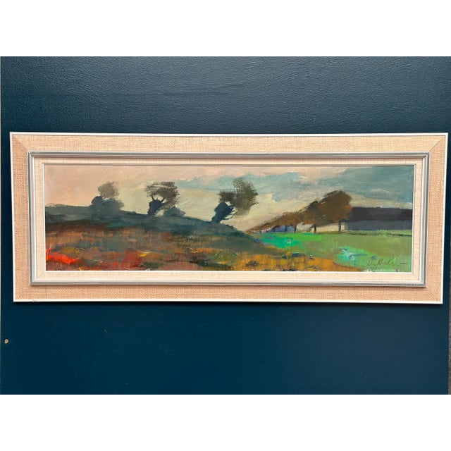 Lennart Hall, Abstract Landscape, 1960s, Oil Painting on Canvas, Framed For Sale - Image 14 of 18