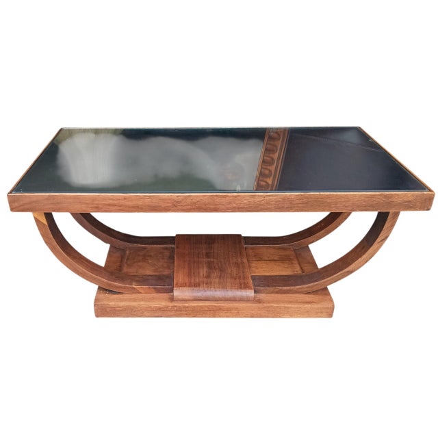 Elevate Your Living Space With a True Masterpiece of 1920s Art Deco Design Mahogany Coffee Table. For Sale - Image 9 of 10
