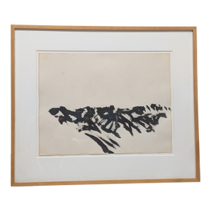 1980s "Untitled" Landscape Study - Sandy Walker, Brush & Ink on Paper