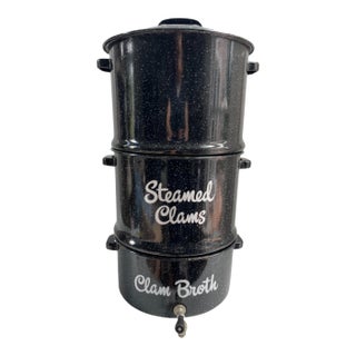 Mid-Century Enamelware Multi-Pot Steamer for Clambake and Lobsters For Sale