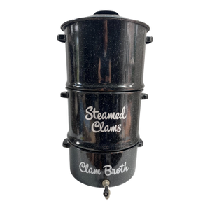 Mid-Century Enamelware Multi-Pot Steamer for Clambake and Lobsters