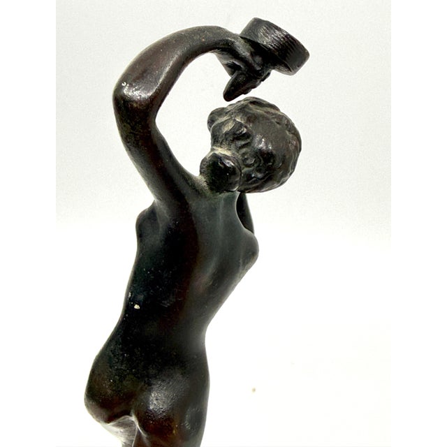 Early 20th Century Grand Tour Neoclassical Minauture Bronze Mounted on Beautiful Rouge Marble Base For Sale - Image 18 of 18