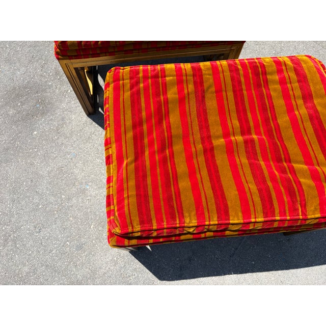 Fabulous Pair of Drexel Ottomans, Stools, Hollywood Regency, Mid Century Modern For Sale - Image 16 of 18