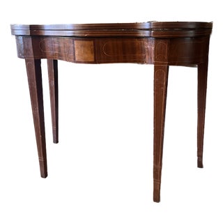 Antique Federal Hepplewhite Mahogany Flip-Top Table – Circa 1780 For Sale