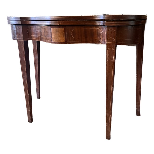 Antique Federal Hepplewhite Mahogany Flip-Top Table – Circa 1780 For Sale