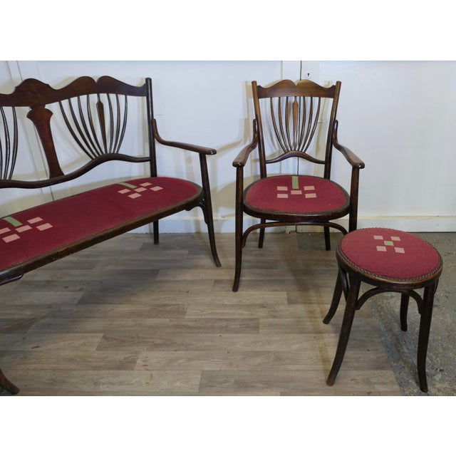 Bentwood Salon Suite from Baumann, 1920s, Set of 5 For Sale - Image 10 of 10