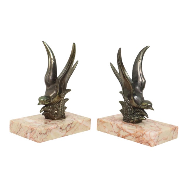Art Deco Swallows Bookends, 1930s, Set of 2 For Sale - Image 10 of 14
