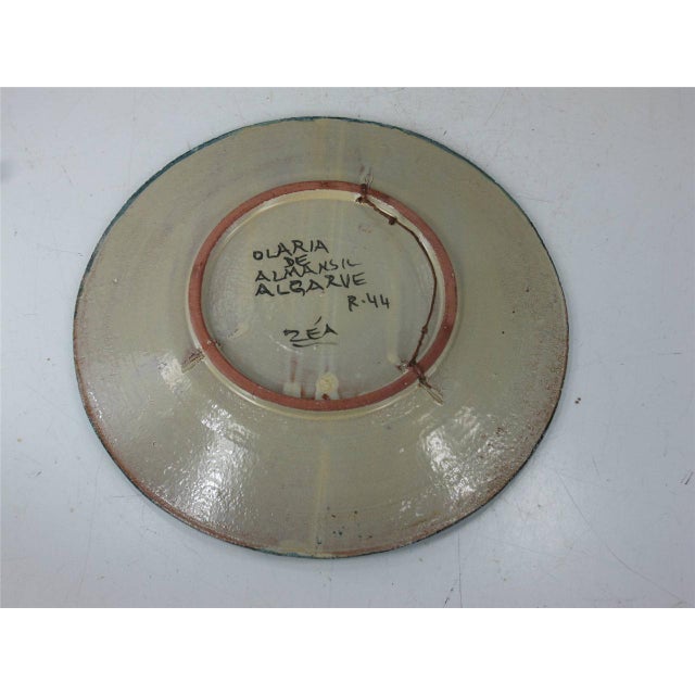 1970s Floral Pottery Bowl / Dish, Signed: Olaria De Almansil Algarve Zea, Handmade, Portugal Folk Art For Sale - Image 6 of 11