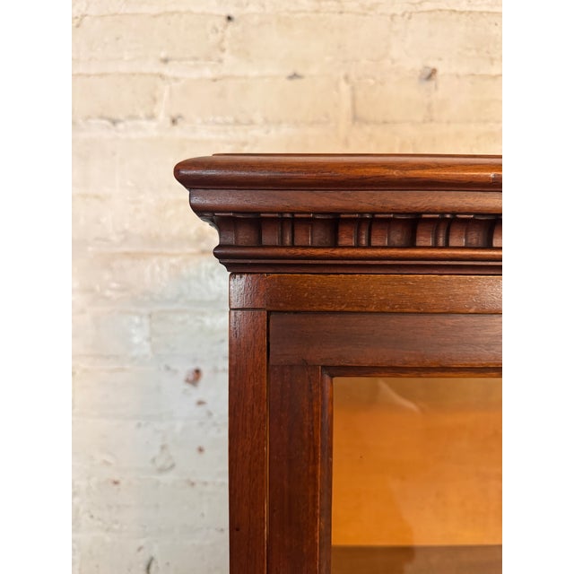 Wood Antique Three Piece Macey Barrister Bookcase For Sale - Image 7 of 14