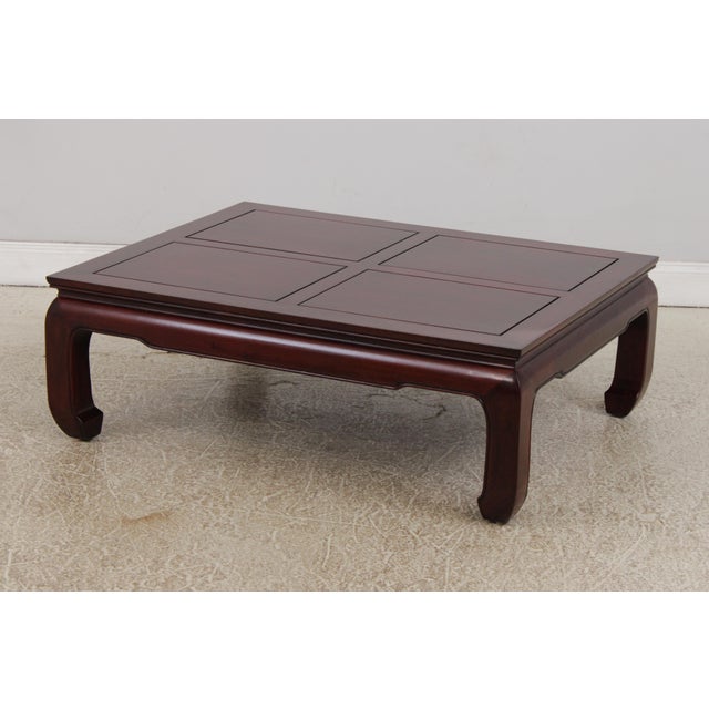 Vintage Chinese Rosewood Coffee Cocktail Table For Sale - Image 4 of 15