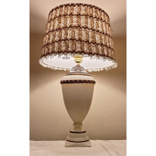 1970s Vintage Table Lamp with Handmade Lampshade from Lamplove, 1970s For Sale - Image 5 of 11