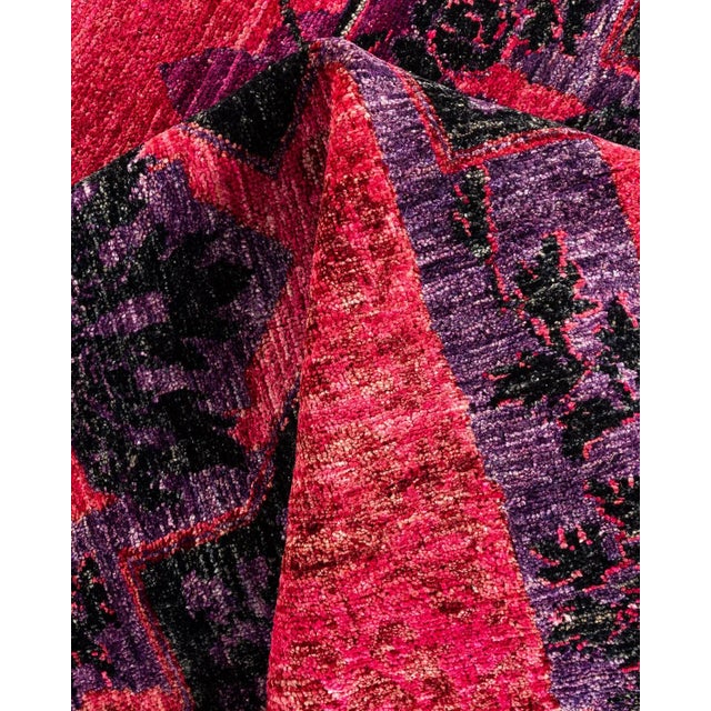 Textile Modern Hand-Knotted Area Rug - Pink, 4' 3" x 5' 0" For Sale - Image 7 of 8