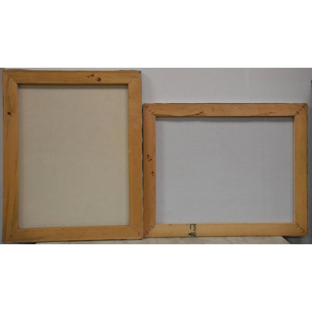 Wood Pair of Nora Alleda Hirano Landscape Paintings For Sale - Image 7 of 8