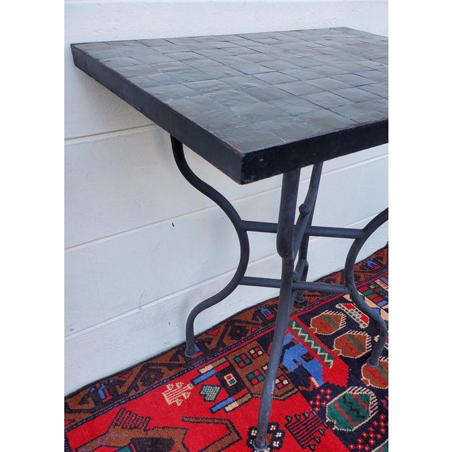 Moroccan All Black Mosaic Side Table Chairish