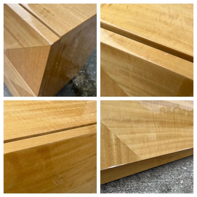 Italian Mid Century Modern Lowboy Dresser With Oblique Tapered Façade | Giorgio Collection Italy For Sale - Image 13 of 13