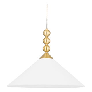 Mitzi Sang 20 in. 1 Light Pendant in Aged Brass Finish For Sale