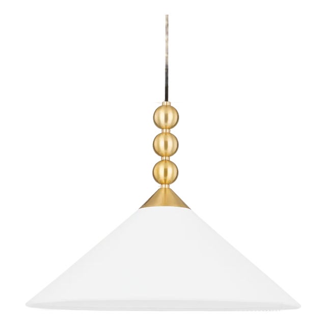 Mitzi Sang 20 in. 1 Light Pendant in Aged Brass Finish For Sale