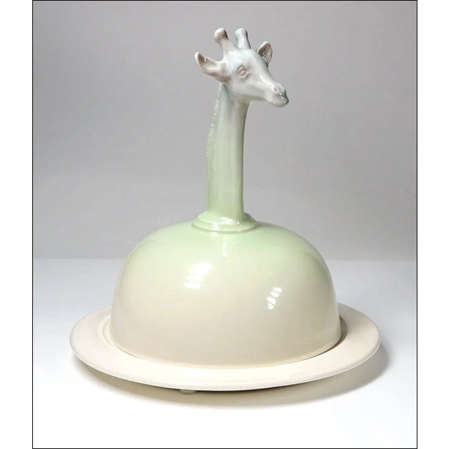 1970s William Herrera Studio Art Porcelain Giraffe Covered Dish For Sale In New York - Image 6 of 6