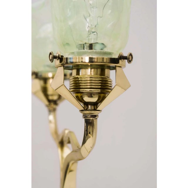 Solid Table Lamp with Opaline Glass Shade For Sale - Image 4 of 8