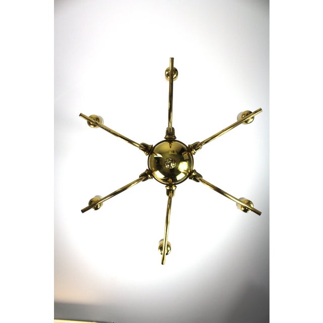 Vintage Austrian Chandelier attributed to Hugo Gorge for Eduard Schmelz, 1930s For Sale - Image 10 of 15