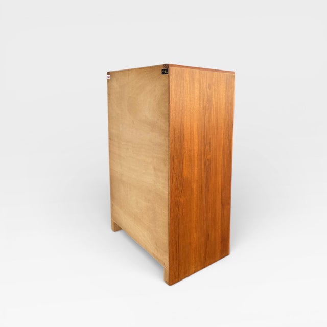 Mid-Century Modern D-Scan Captain Line Teak Seven-Drawer Tallboy Dresser, Mid-Century Modern, Mid-Century, Brass For Sale - Image 3 of 18