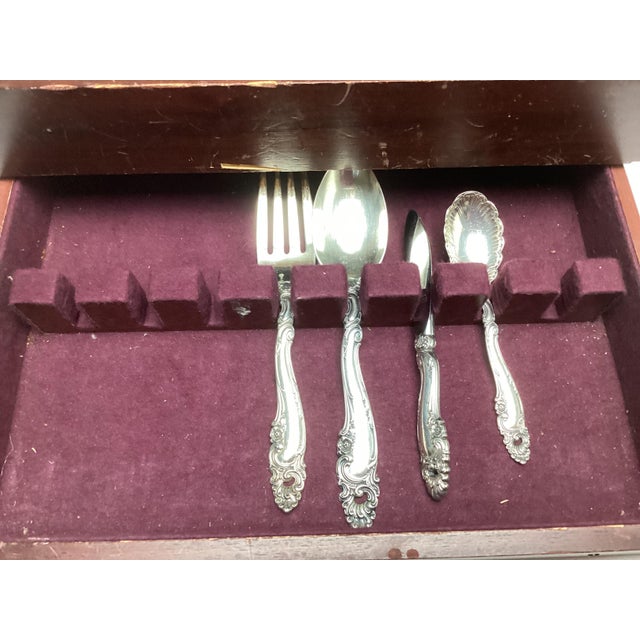 Gorham 1950s Decor by Gorham Sterling Silver Flatware Set for 12 Service 75 Pieces For Sale - Image 4 of 7