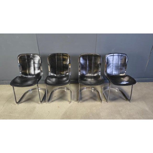 Vintage Dining Chairs attributed to Cidue, 1970s, Set of 4 For Sale - Image 12 of 13