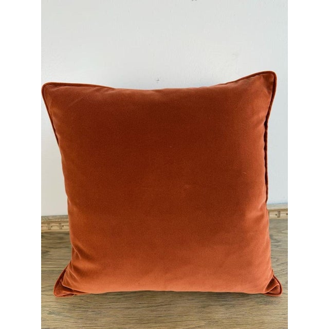 Pair of Authentic Fortuny Pillows in the Mezzano Pattern With Velvet Backs For Sale - Image 9 of 10