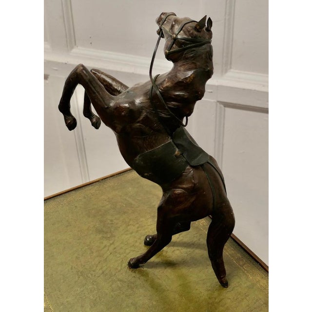 Animal Skin Arts and Crafts Leather Horse Model, 1880 For Sale - Image 7 of 9