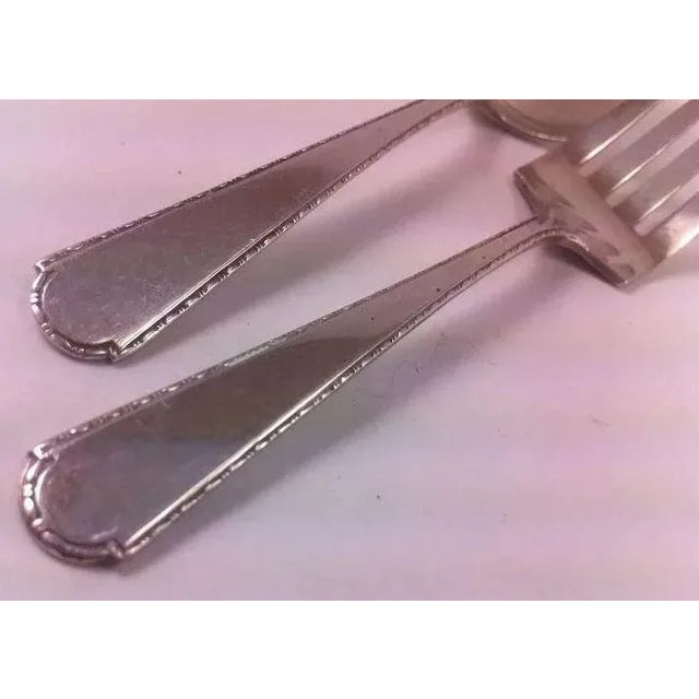 Traditional Virginia Pattern Baby Fork & Spoon by Weidlich Sterling Spoon Co. For Sale - Image 3 of 8